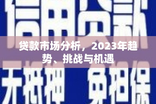 务川贷款市场分析，2023年趋势、挑战与机遇