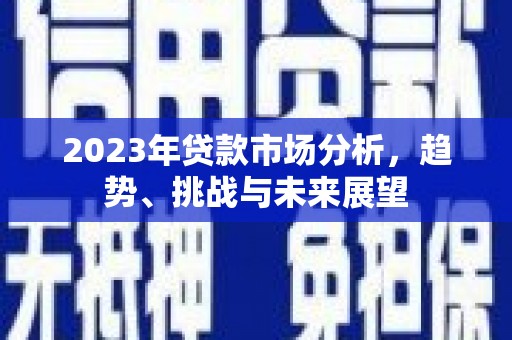 务川2023年贷款市场分析，趋势、挑战与未来展望