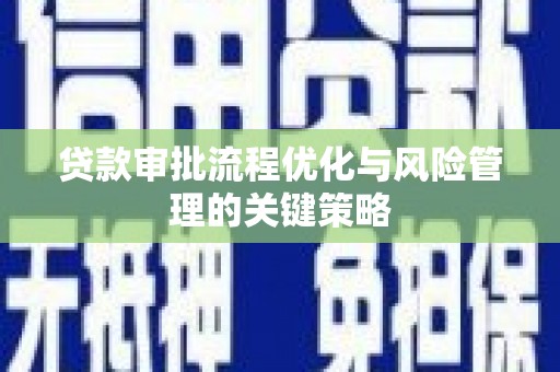 务川贷款审批流程优化与风险管理的关键策略