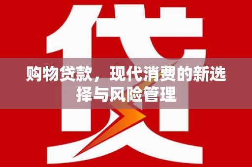 务川购物贷款，现代消费的新选择与风险管理