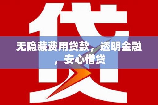 务川无隐藏费用贷款，透明金融，安心借贷