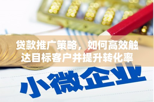 务川贷款推广策略，如何高效触达目标客户并提升转化率