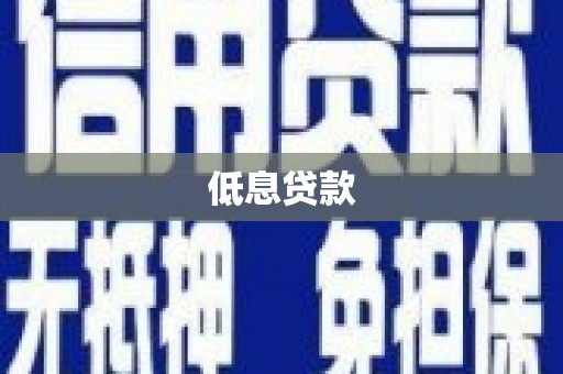 务川低息贷款