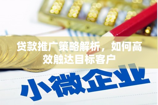 务川贷款推广策略解析，如何高效触达目标客户