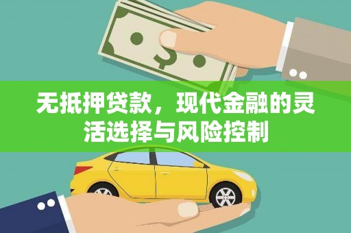 务川无抵押贷款，现代金融的灵活选择与风险控制