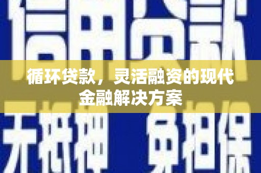 务川循环贷款，灵活融资的现代金融解决方案