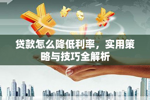 务川贷款怎么降低利率，实用策略与技巧全解析