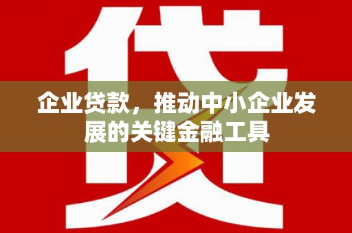 务川企业贷款，推动中小企业发展的关键金融工具