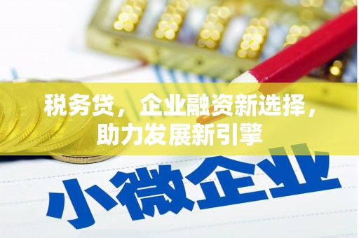 务川税务贷，企业融资新选择，助力发展新引擎
