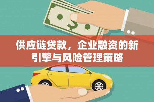 务川供应链贷款，企业融资的新引擎与风险管理策略