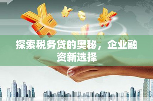 务川探索税务贷的奥秘，企业融资新选择