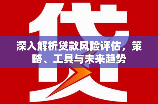 务川深入解析贷款风险评估，策略、工具与未来趋势