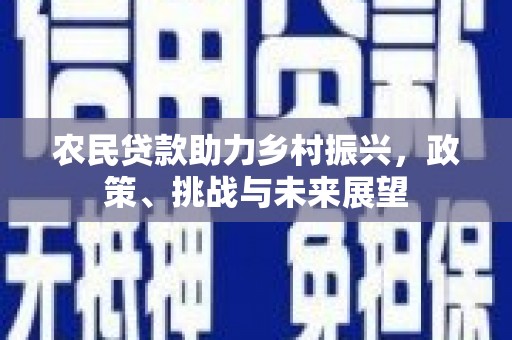 务川农民贷款助力乡村振兴，政策、挑战与未来展望