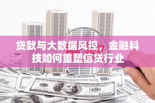 务川贷款与大数据风控，金融科技如何重塑信贷行业