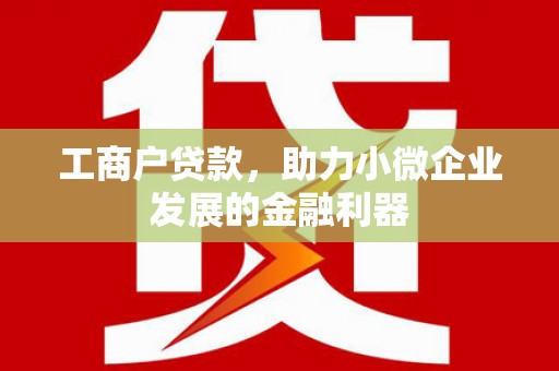 务川工商户贷款，助力小微企业发展的金融利器