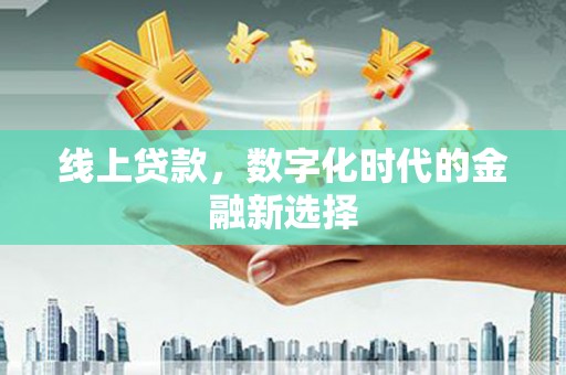务川线上贷款，数字化时代的金融新选择