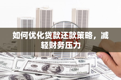 务川如何优化贷款还款策略，减轻财务压力