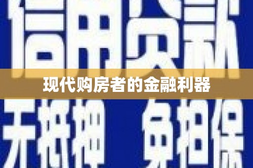 务川现代购房者的金融利器