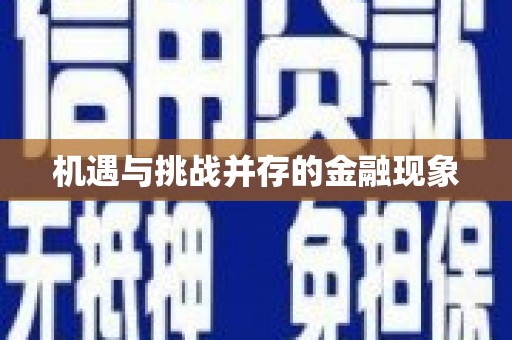 务川机遇与挑战并存的金融现象